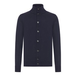 Zanone Men Wool High Neck Cardigan